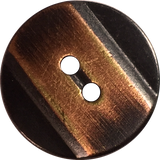 Copper Stripe on Black Metal Button, 5/8" or 11/16" round