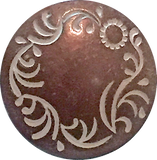 Copper/White Flower Button 7/8" #SWC-32