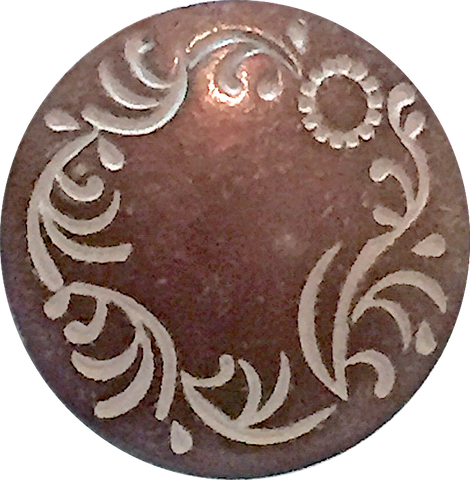 Copper/White Flower Button 7/8" #SWC-32