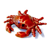 Crab Button, 5/8" Metal, Red