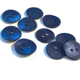 Indigo/Navy Velvet Agoya Shell 5/8" 2-hole Button, Pack of 8 for $7.20   #1209