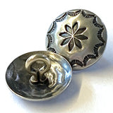 Small Galisteo Starflower Silver Concho Button 1/2"    #SW-33