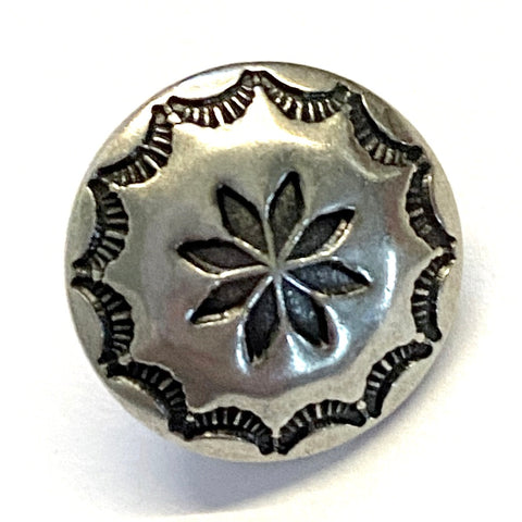 Morning Star Silver Concho Button 5/8 # WN23 – The Button Bird