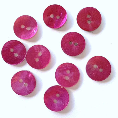 Pearl Buttons Magenta Color With Shank - Art. 6203