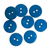 5/8" Navy/Peacock Blue River Shell 2-hole Button, 8 for $8.00   #1778