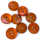 Rust/Copper Velvet Agoya Shell 5/8" 2-hole Button, Pack of 8 for $7.20   #1220