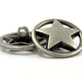 Texas Star/Western Star Silver 13/16" Concho button   # SWC-4