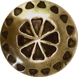 Small Brass Concho Button w. 'Wreath' Design 1/2"  #SW-8