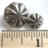 Silver Umbrella Repousse SCREW BACK Button 3/4"  # WN214CH